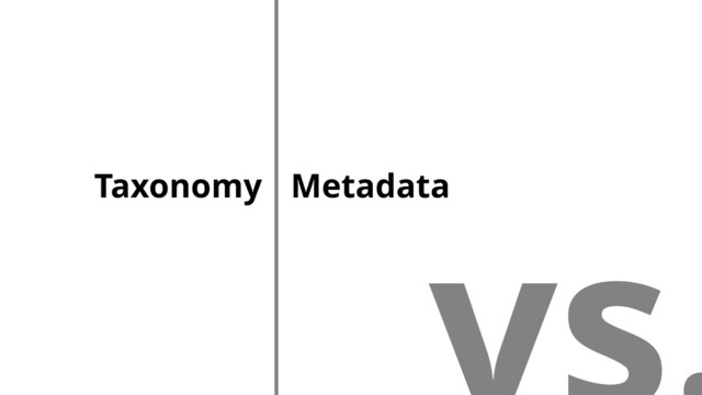 Taxonomy Metadata
