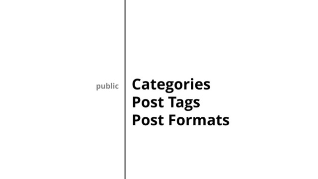 Categories
Post Tags
Post Formats
public
