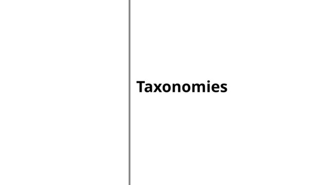 Taxonomies

