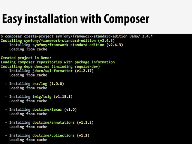 Easy installation with Composer
