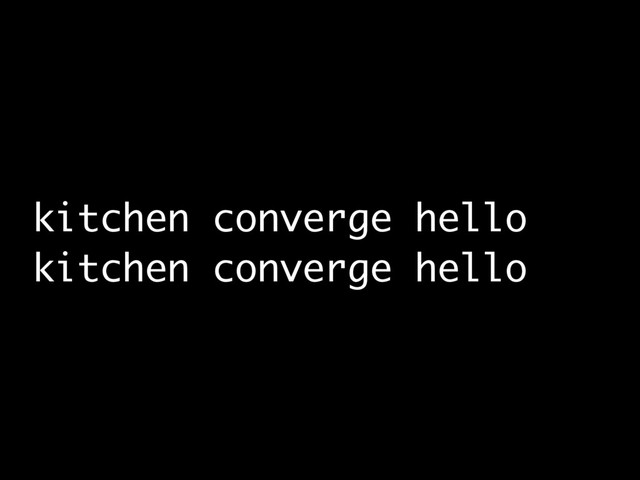 kitchen converge hello
kitchen converge hello

