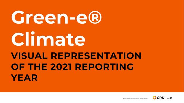 Green-e®
Climate
VISUAL REPRESENTATION
OF THE 2021 REPORTING
YEAR
PAGE
19
© 2022Center for Resource Solutions. All rights reserved.
