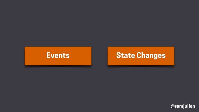 Events State Changes
@samjulien
