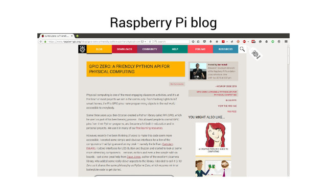 Raspberry Pi blog
