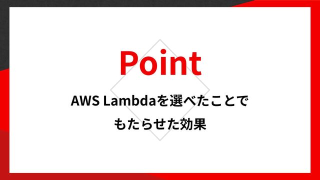 Point
AWS Lambda
