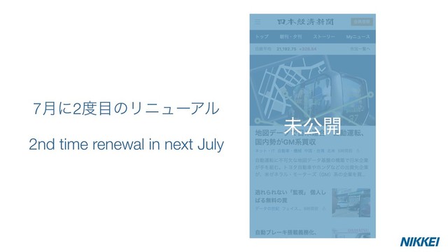 7݄ʹ2౓໨ͷϦχϡʔΞϧ 
2nd time renewal in next July
ະެ։
