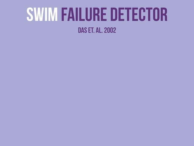 SWIM Failure detector
das et. al. 2002
