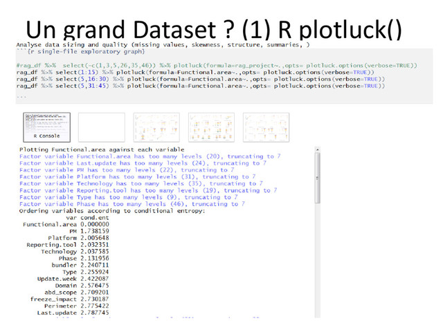 Un grand Dataset ? (1) R plotluck()
