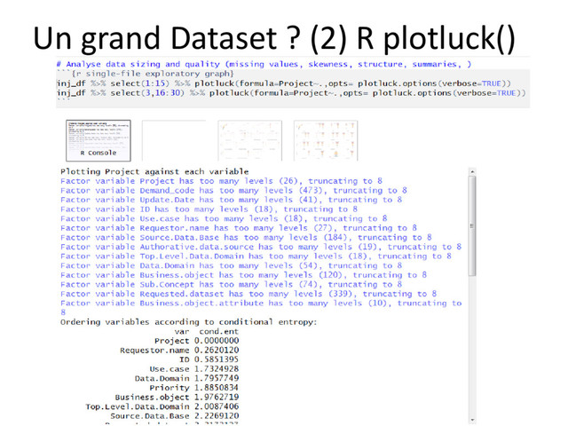 Un grand Dataset ? (2) R plotluck()
