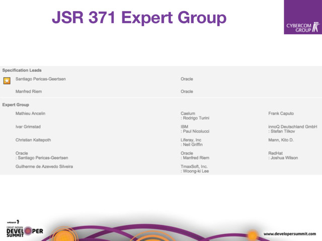 JSR 371 Expert Group

