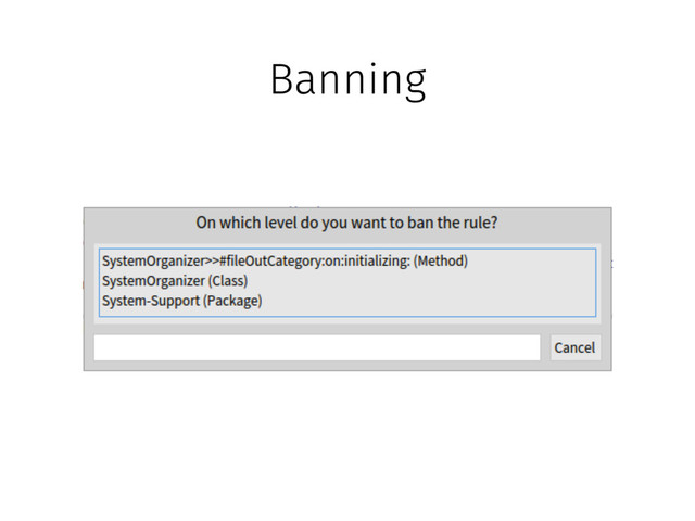 Banning

