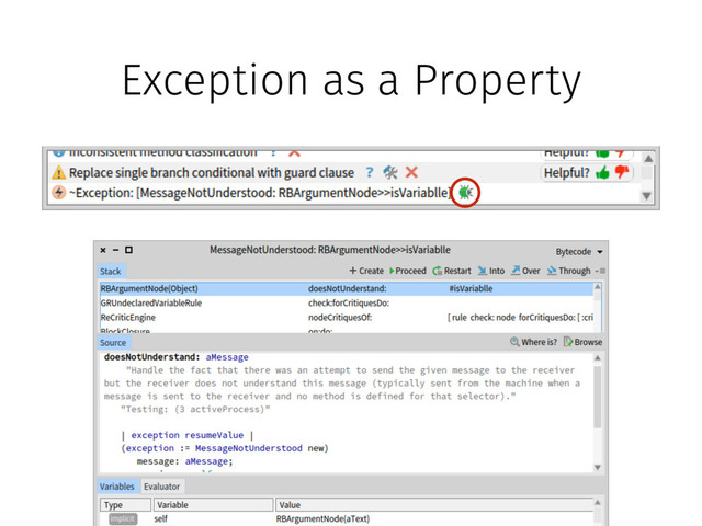 Exception as a Property
