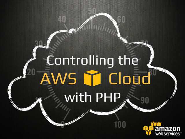 Controlling the!
AWS Cloud!
with PHP!
