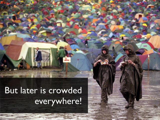 But later is crowded
everywhere!
