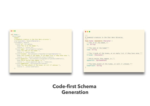 Code-ﬁrst Schema
Generation
