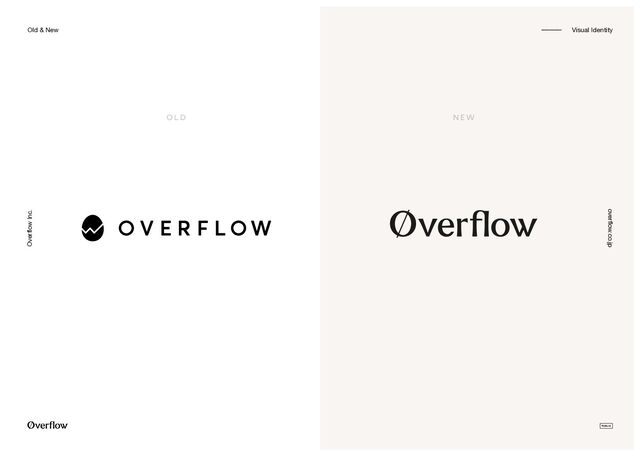 overflow.co.jp
Overflow Inc.
-
-------------- Visual Identity
Old & New
NEW
OLD
