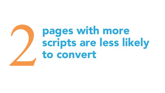 2pages with more
scripts are less likely
to convert
