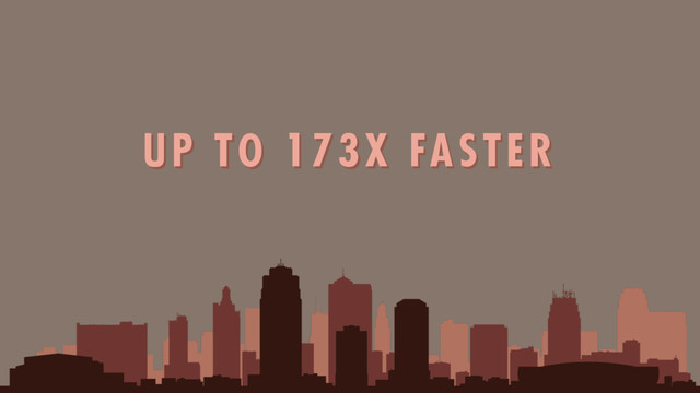 UP TO 173X FASTER
