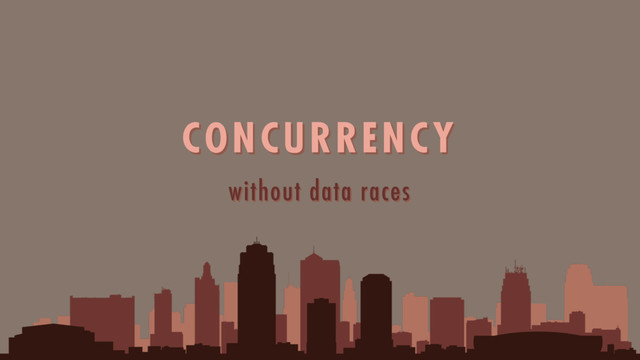 without data races
CONCURRENCY
