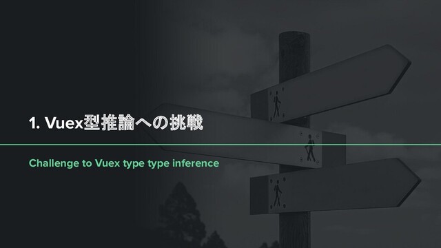 1. Vuex型推論への挑戦
Challenge to Vuex type type inference
