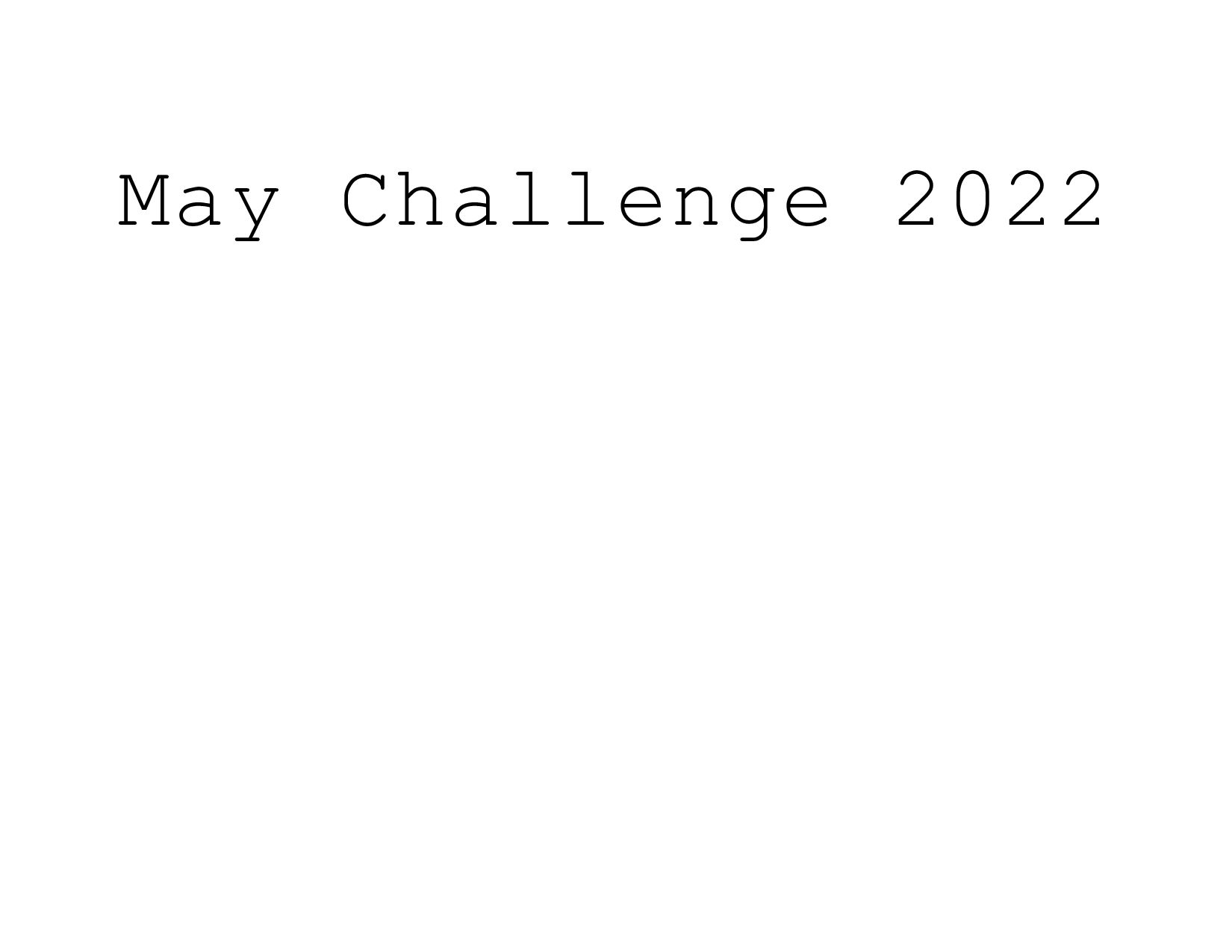 May Challenge Speaker Deck