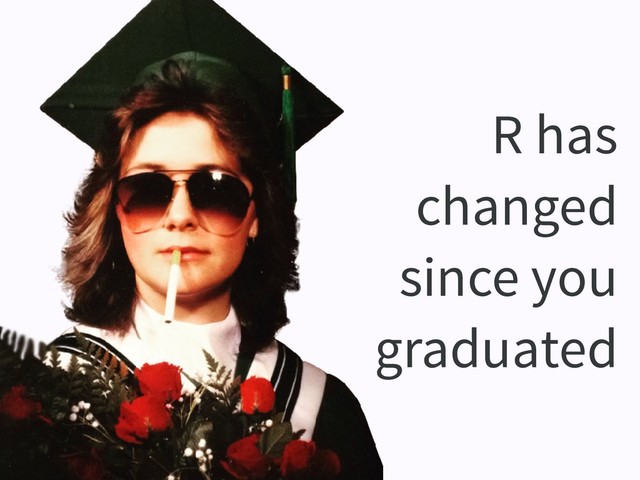 R has
changed
since you
graduated

