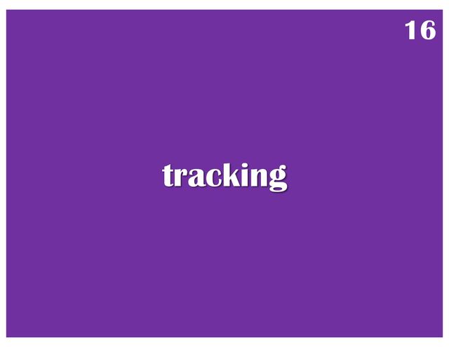 tracking
16
