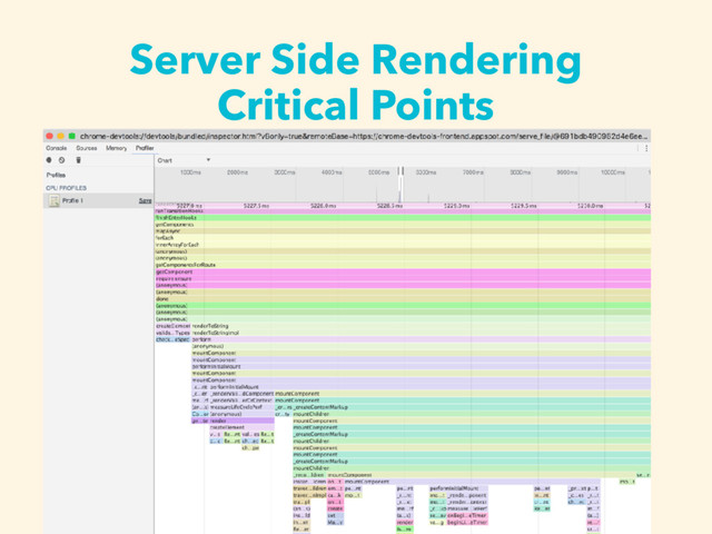 Server Side Rendering
Critical Points
