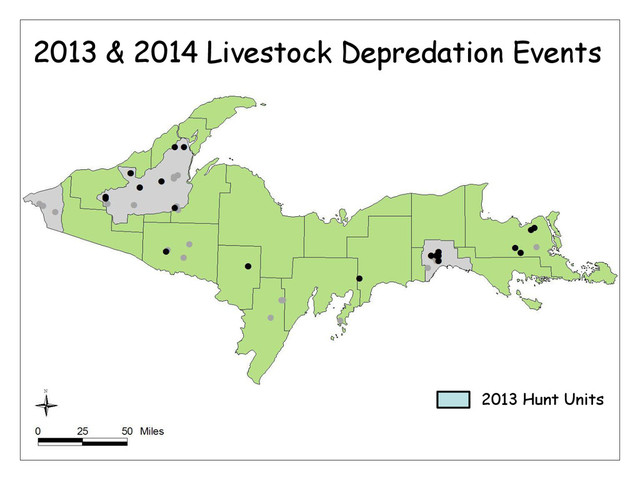 2013 & 2014 Livestock Depredation Events
2013 Hunt Units
