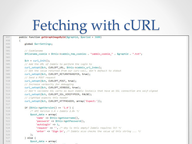 Fetching  with  cURL	
