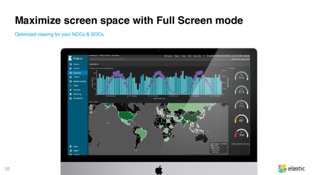 20
Maximize screen space with Full Screen mode
Optimized viewing for your NOCs & SOCs
