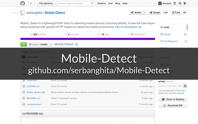 Mobile-Detect
github.com/serbanghita/Mobile-Detect
