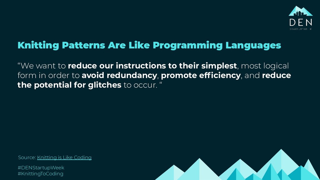 A Binary Transformation from Knitting to Coding - Speaker Deck