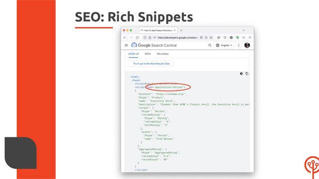 SEO: Rich Snippets
