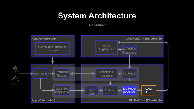 System Architecture
FL + Local DP
