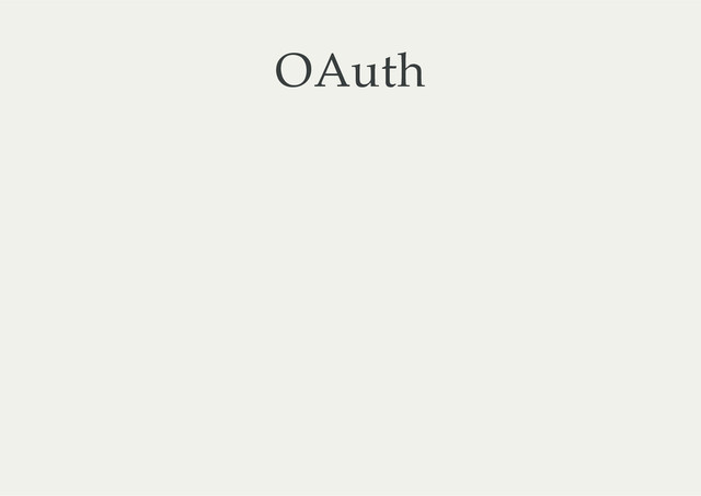 OAuth
