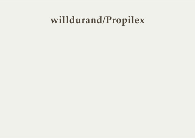 willdurand/Propilex
