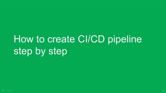 18
How to create CI/CD pipeline
step by step
