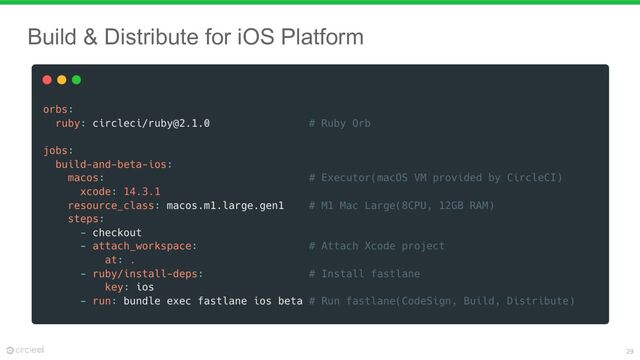 29
Build & Distribute for iOS Platform
