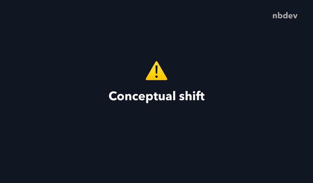 Conceptual shift
nbdev
⚠
