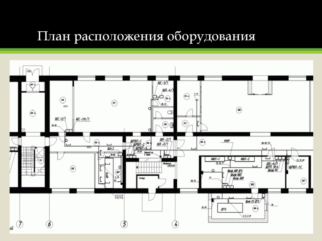 План расположения оборудования и проводок