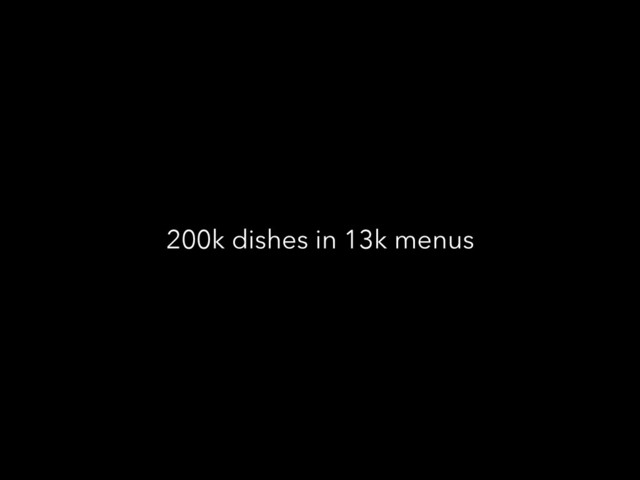 200k dishes in 13k menus
