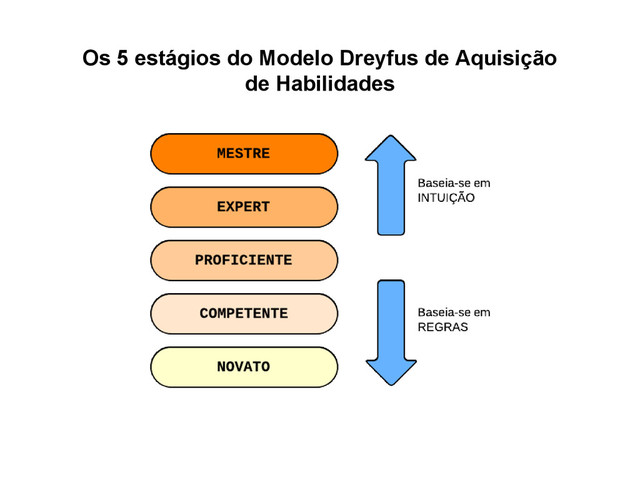 Os 5 estágios do Modelo Dreyfus de Aquisição
de Habilidades
