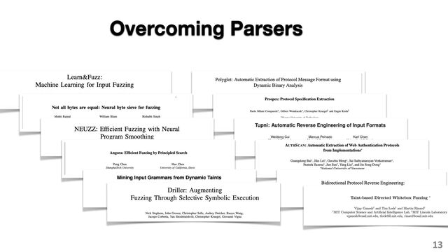 13
Overcoming Parsers
