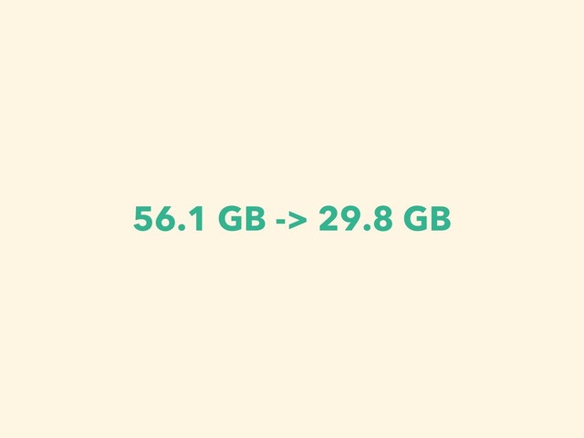 56.1 GB -> 29.8 GB
