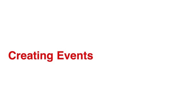 Creating Events
