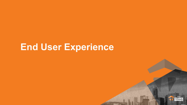 End User Experience
