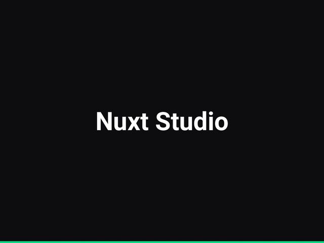 Nuxt Studio
