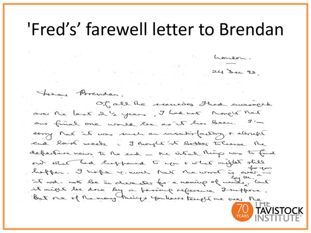 'Fred’s’ farewell letter to Brendan
