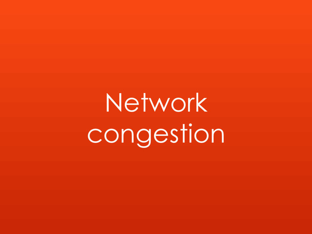 Network
congestion
